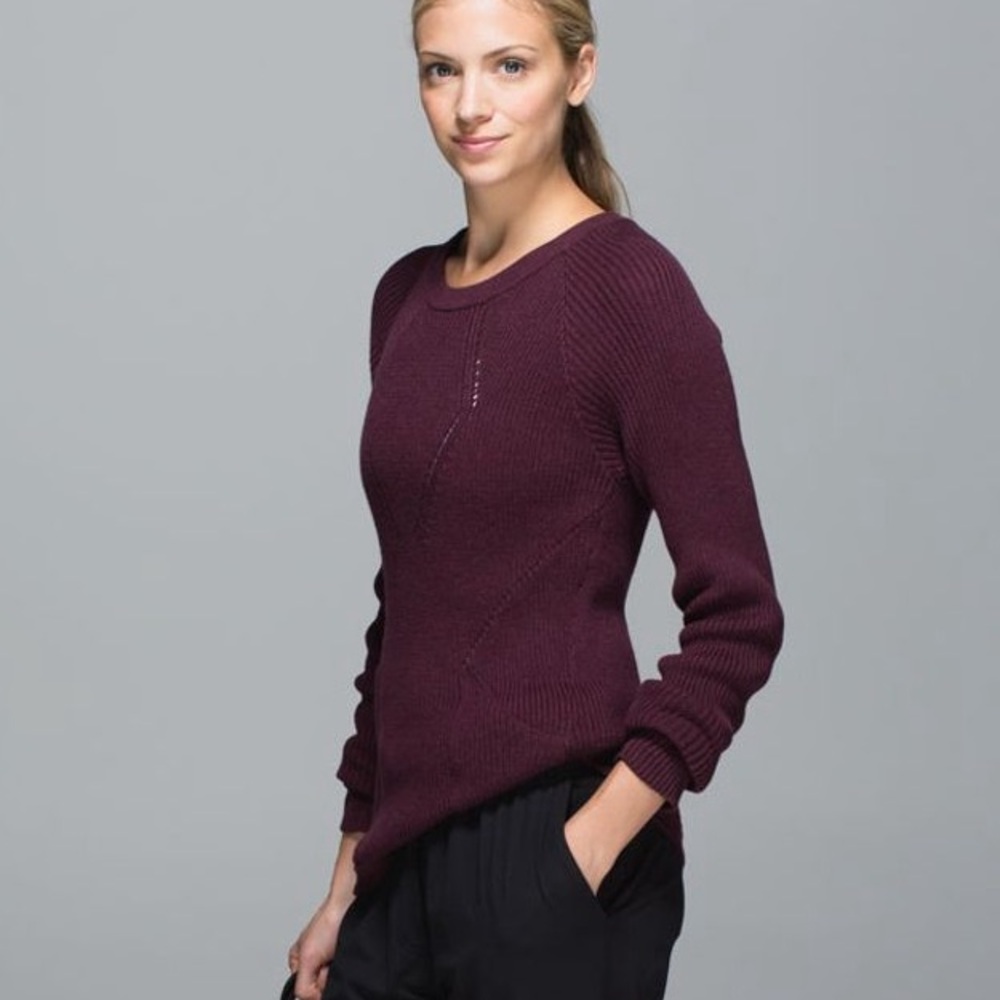 Lululemon the sweater the better pullover knit cotton sweater